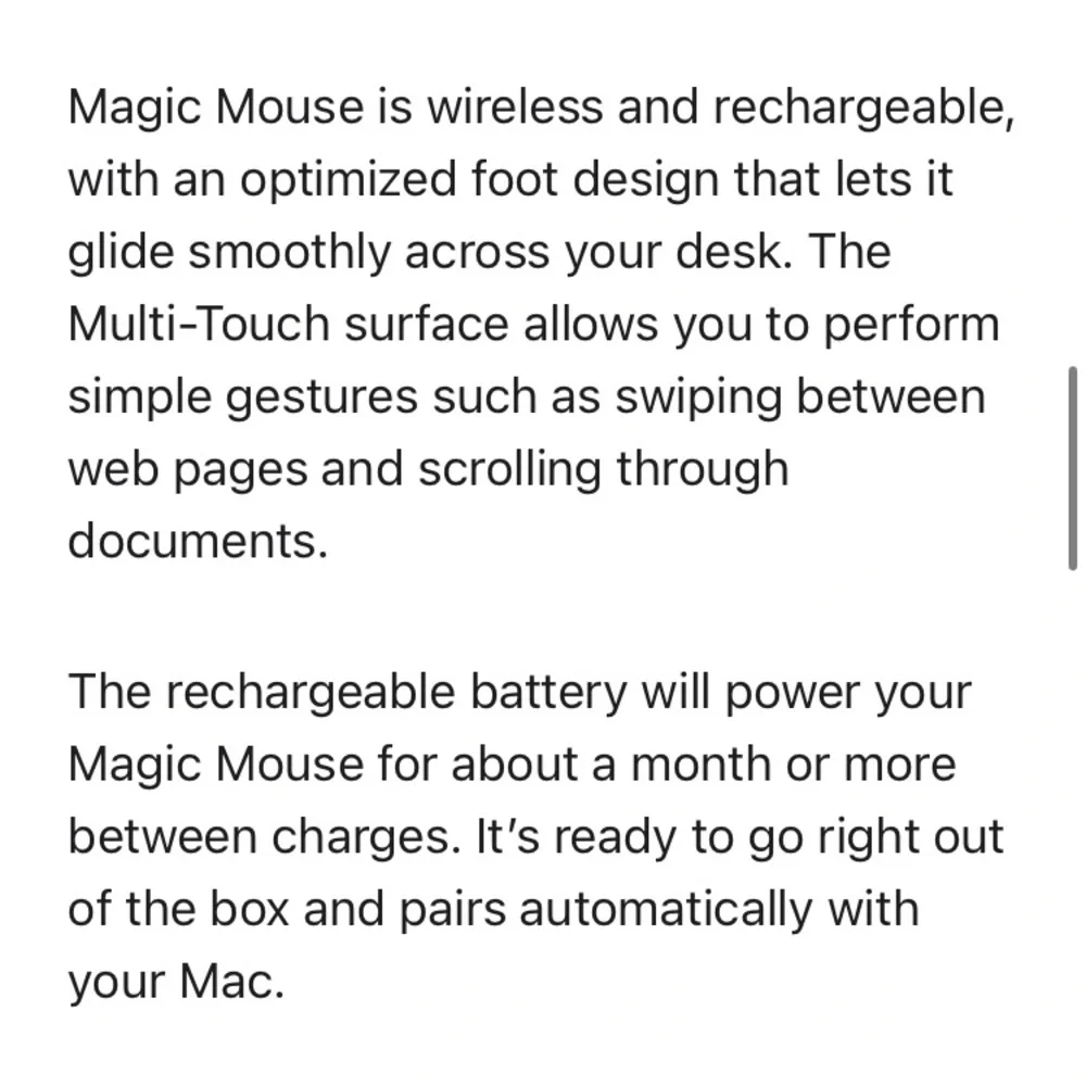 Apple Magic Mouse - White Multi Touch Surface